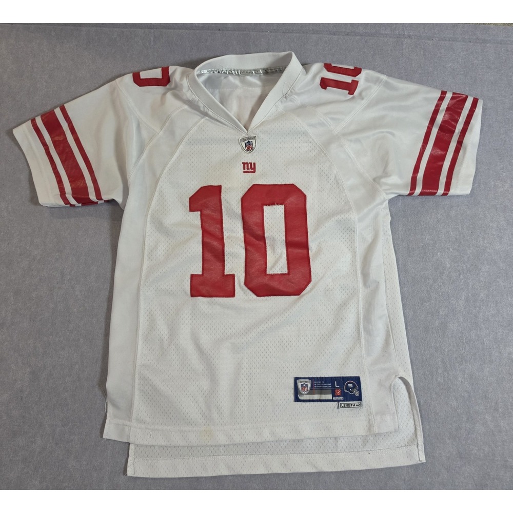 New York Giants Youth Jersey Eli Manning 10 Reebok Team Apparel Football Kids L